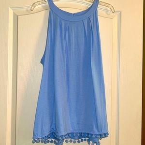 CROWN & IVY tank style top. Baby blue. Sleeveless. XXL
